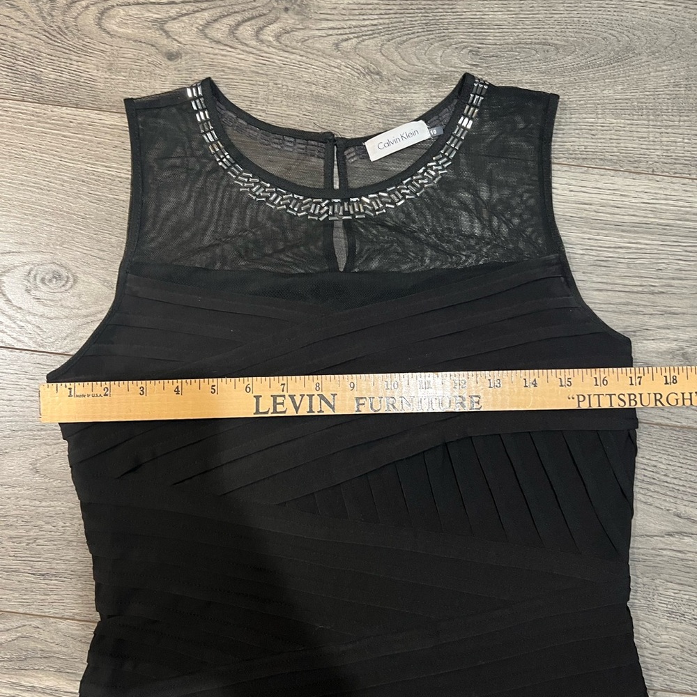 Calvin Klein Black Sleeveless Bodycon Mini Dress - Picture 7 of 8